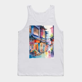 Colorful Rainbow Street of South Korea Tank Top